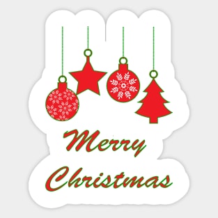 Hanging Christmas ornaments Sticker
